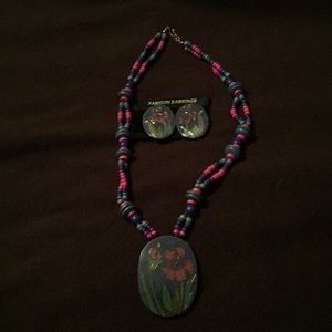 Necklace and earrings